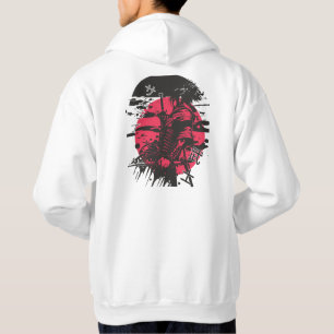 Cyberpunk Abstract Rode Schedel Hoodie – Streetwea