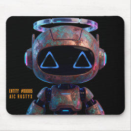 Cyberpunk AI Robot Muismat #00005 | AIC Rustyx