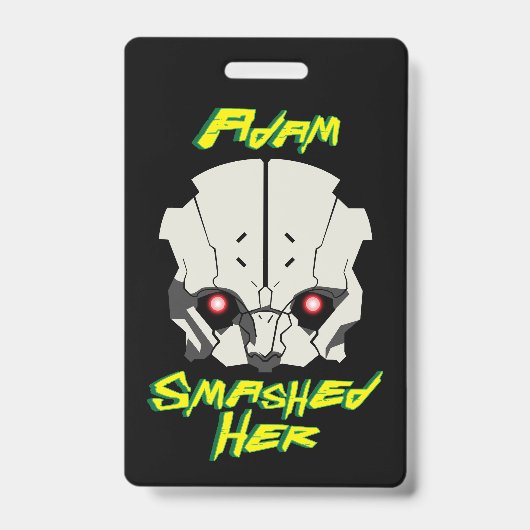 cyberpunk anime edgerunners adam smasher sloeg doo badge (Voorzijde)