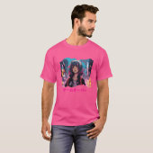 Cyberpunk Anime Game Over retro T-shirt (Voorkant volledig)