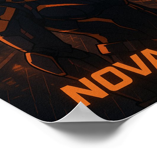 Cyberpunk Anime Girl beroemd gemaakt door Neon Cit Poster (Hoek)