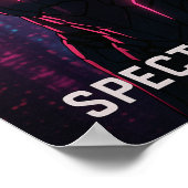 Cyberpunk Anime Girl – Futuristic Neon City Poster (Hoek)