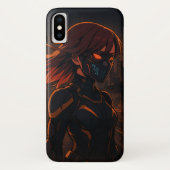 Cyberpunk Anime Girl – Neon City Case-Mate iPhone Case (Achterkant)