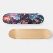 Cyberpunk Anime Girl Skateboard Deck Japan (Horizontaal)