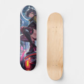 Cyberpunk Anime Girl Skateboard Deck Japan (Voorkant)