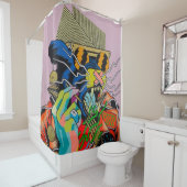 cyberpunk, anime, manga, zuur, cyber, kunst, douchegordijn (In situ)