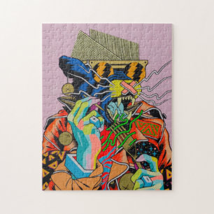 cyberpunk, anime, manga, zuur, cyber, kunst, legpuzzel