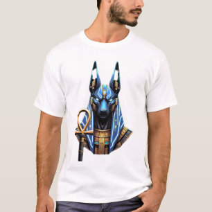 Cyberpunk Anubis - Neon Egyptische God van de Dood T-shirt