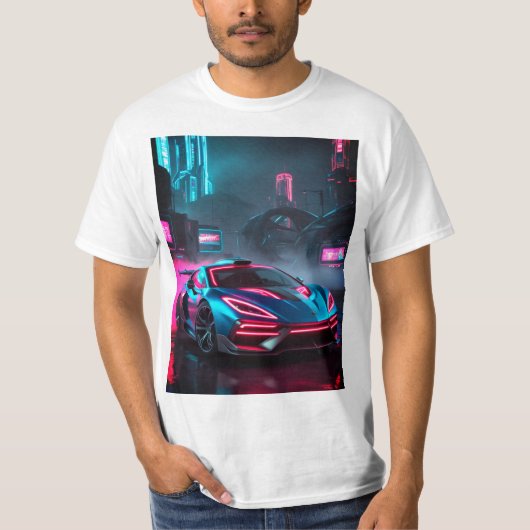 Cyberpunk-auto T-shirt (Voorkant)