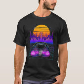 Cyberpunk autodamp esthetische uitlaatgasrecircula t-shirt (Voorkant)