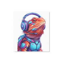 Cyberpunk Baardagaam - Gamer Hagedis met Koppen
