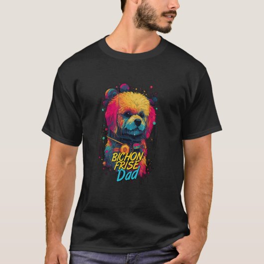 Cyberpunk Bichon Frise-Loving Dads Futuristic Bich T-shirt (Voorkant)