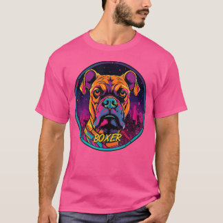 Cyberpunk Boxer Futuristische Boxer Hond T-shirt