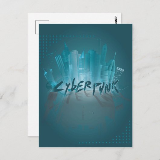 Cyberpunk Briefkaart (Voorkant / Achterkant)