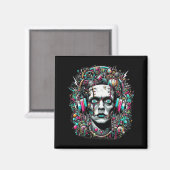 Cyberpunk Bruid Van Frankenstein Magneet (Voorkant / Achterkant)