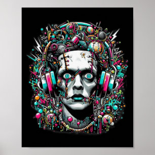 Cyberpunk Bruid van Frankenstein Poster