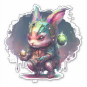 Cyberpunk Bunny Sticker (Voorkant)