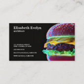 Cyberpunk Burger Glow f542 Visitekaartje (Achterkant)