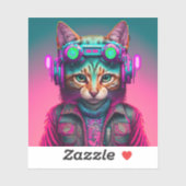 Cyberpunk Cat 1 Sticker (Vel)