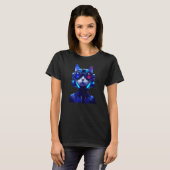 Cyberpunk Cat 8 T-shirt (Voorkant volledig)