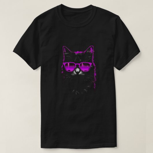 Cyberpunk Cat Design T-shirt (Design voorkant)