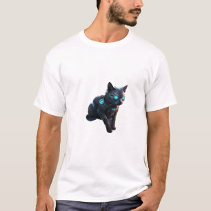 🐱🚀 Cyberpunk Cat – Futuristisch T-shirt 🌆