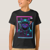 Cyberpunk Cat Kat Punker Futuristische Cyber Punk T-shirt (Voorkant)