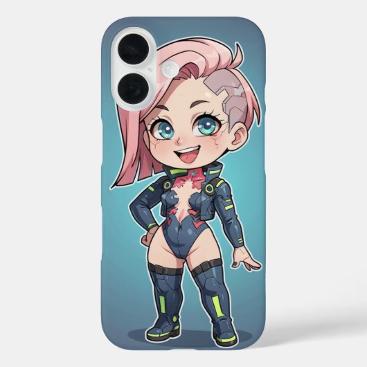 Cyberpunk Chibi Girl Case-Mate iPhone Case (Achterkant)