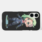 Cyberpunk Chibi Girl Green Hair Case-Mate iPhone Case (Achterkant (horizontaal))