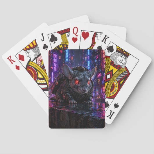 Cyberpunk Chinchilla Pokerkaarten (Achterkant)