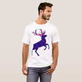 Cyberpunk Christmas Reindeer Neon Glow Shirt (Voorkant volledig)