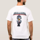 Cyberpunk Chrome Cyborg and Nature  T-shirt (Achterkant)