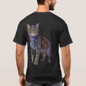 Cyberpunk Circuit Kat - Neon Tech Beest T-shirt (Achterkant)