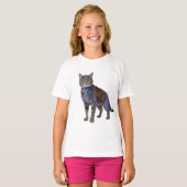 Cyberpunk Circuit Kat - Neon Tech Beest T-shirt (Voorkant volledig)