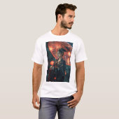 Cyberpunk City Chinese Dragon T-shirt (Voorkant volledig)
