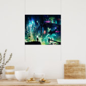 CYBERPUNK CITY POSTER (Keuken)