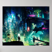 CYBERPUNK CITY POSTER (Voorkant)