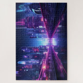 Cyberpunk City Reflection Legpuzzel (Verticaal)