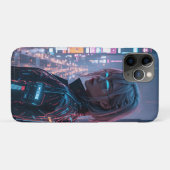 Cyberpunk Cityscape Poster Futuristisch Vrouw Hack Case-Mate iPhone Case (Achterkant (horizontaal))