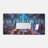 Cyberpunk Cityscape, Science Fiction Design Bureaumat (Keyboard & Muis)