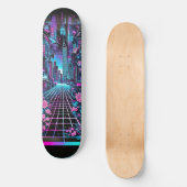 Cyberpunk Cityscape Skateboard Deck – Neon (Voorkant)