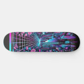 Cyberpunk Cityscape Skateboard Deck – Neon (Horizontaal)