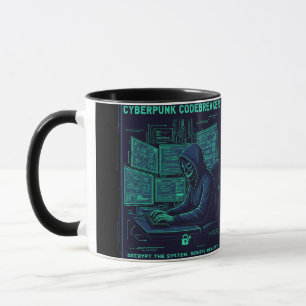Cyberpunk Codebreaker Hacker Programmeur Gaming Mok