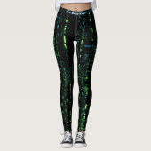 Cyberpunk-codematrix systeemfout leggings (Voorkant)
