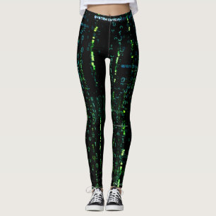 Cyberpunk-codematrix systeemfout leggings