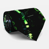 Cyberpunk-codematrix systeemfout stropdas (Opgerold)