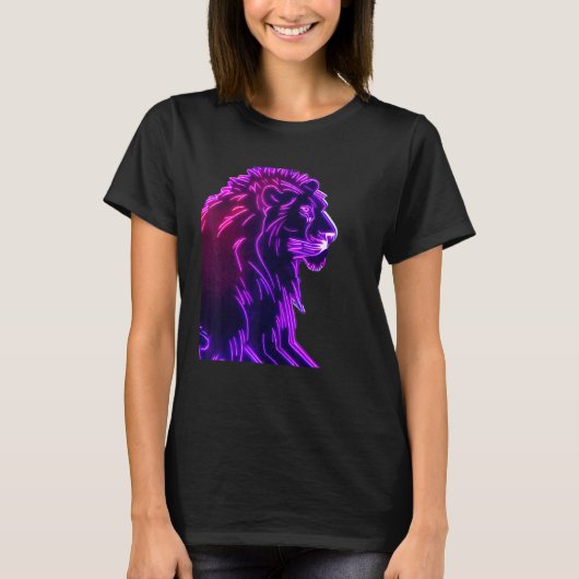 Cyberpunk Colorful Punk Leon Unique Purple Animal  T-shirt (Voorkant)
