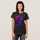Cyberpunk Colorful Punk Leon Unique Purple Animal  T-shirt (Voorkant volledig)