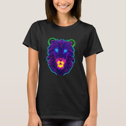 Cyberpunk Colorful Punk Leon Unique Purple Animal  T-shirt (Voorkant)