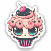 Cyberpunk Cupcakes Sticker (Voorkant)